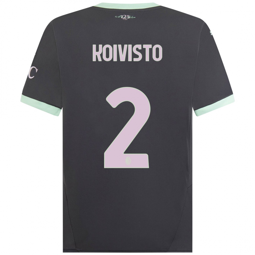 Kinder Emma Koivisto #2 Grau Ausweichtrikot Trikot 2024/25 T-Shirt Österreich