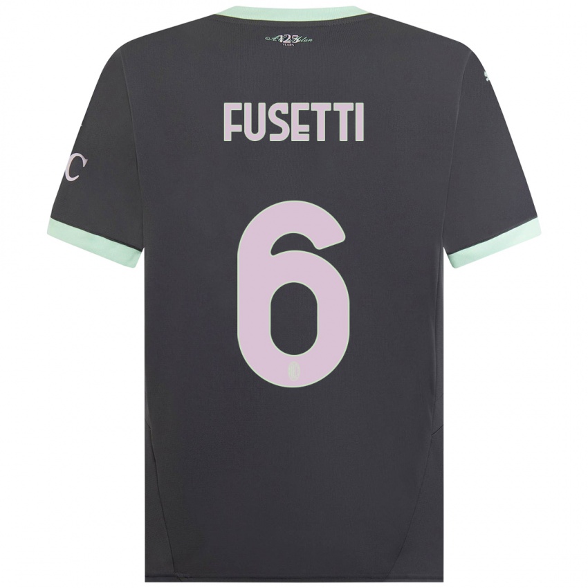 Kinder Laura Fusetti #6 Grau Ausweichtrikot Trikot 2024/25 T-Shirt Österreich