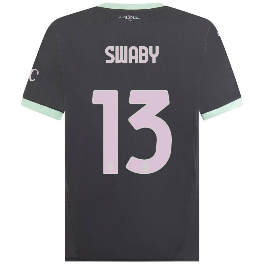 Kinder Allyson Swaby #13 Grau Ausweichtrikot Trikot 2024/25 T-Shirt Österreich