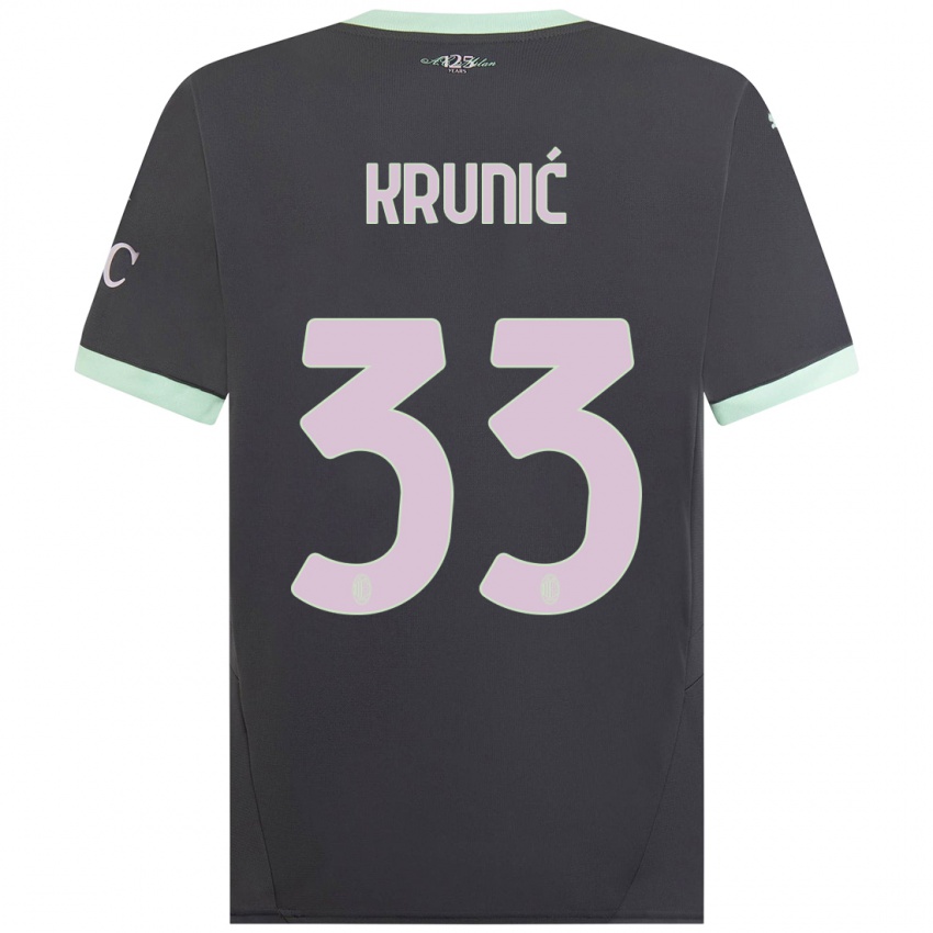 Kinder Rade Krunic #33 Grau Ausweichtrikot Trikot 2024/25 T-Shirt Österreich