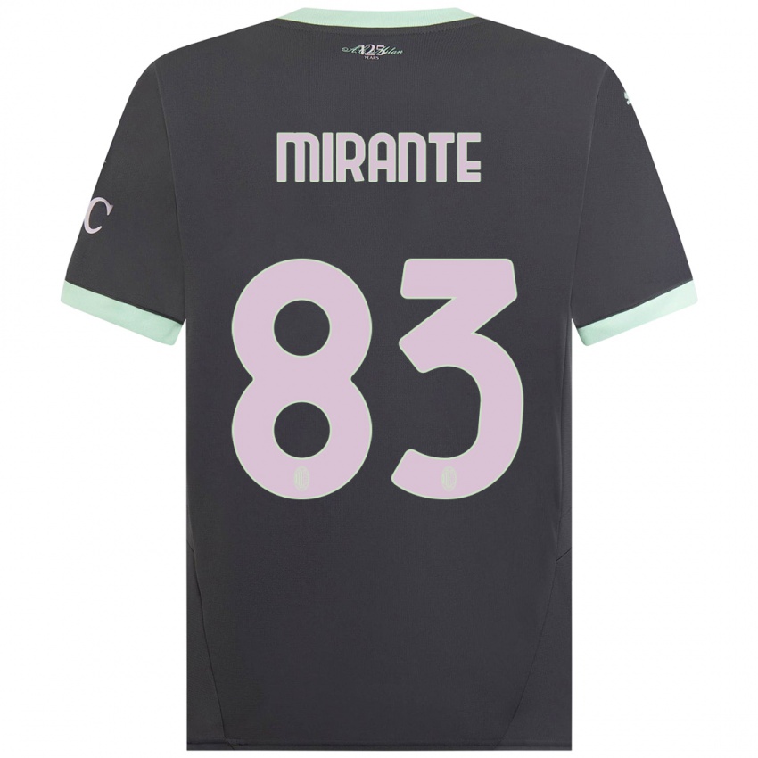 Kinder Antonio Mirante #83 Grau Ausweichtrikot Trikot 2024/25 T-Shirt Österreich