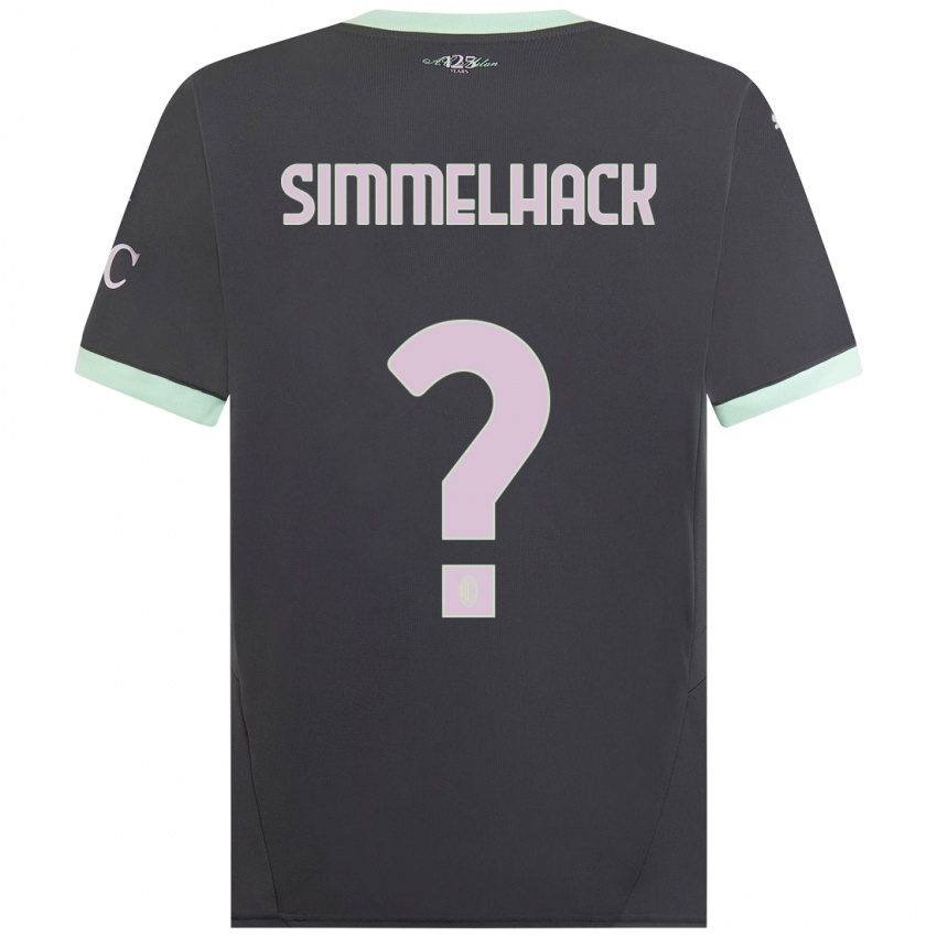 Kinder Alexander Simmelhack #0 Grau Ausweichtrikot Trikot 2024/25 T-Shirt Österreich