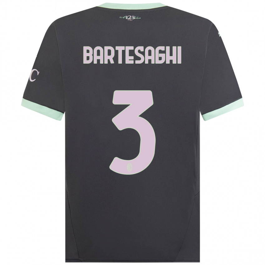 Kinder Davide Bartesaghi #3 Grau Ausweichtrikot Trikot 2024/25 T-Shirt Österreich