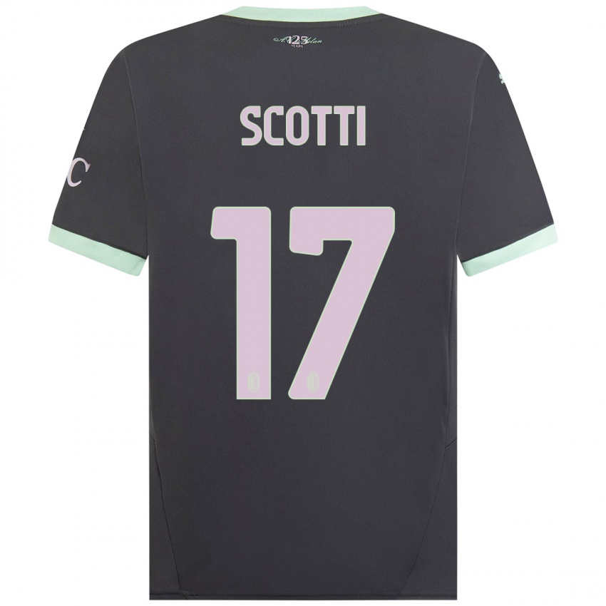 Kinder Filippo Scotti #17 Grau Ausweichtrikot Trikot 2024/25 T-Shirt Österreich