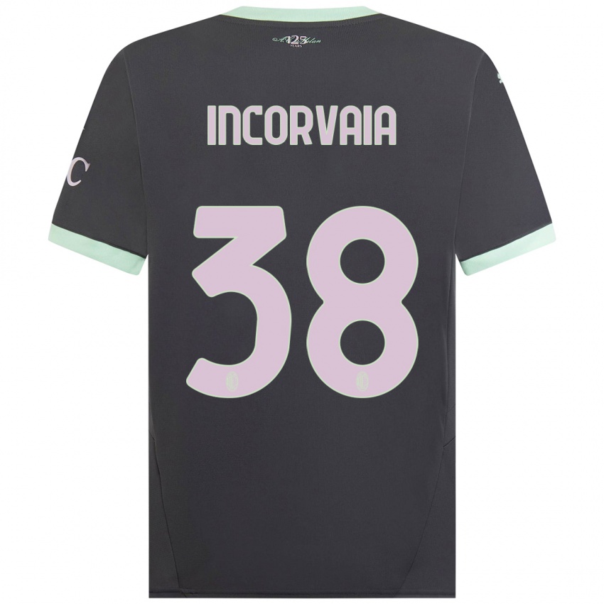 Kinder Giovanni Incorvaia #38 Grau Ausweichtrikot Trikot 2024/25 T-Shirt Österreich