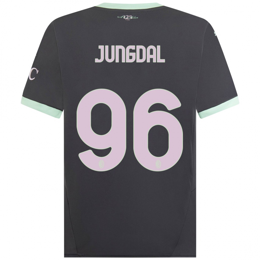 Kinder Andreas Jungdal #96 Grau Ausweichtrikot Trikot 2024/25 T-Shirt Österreich