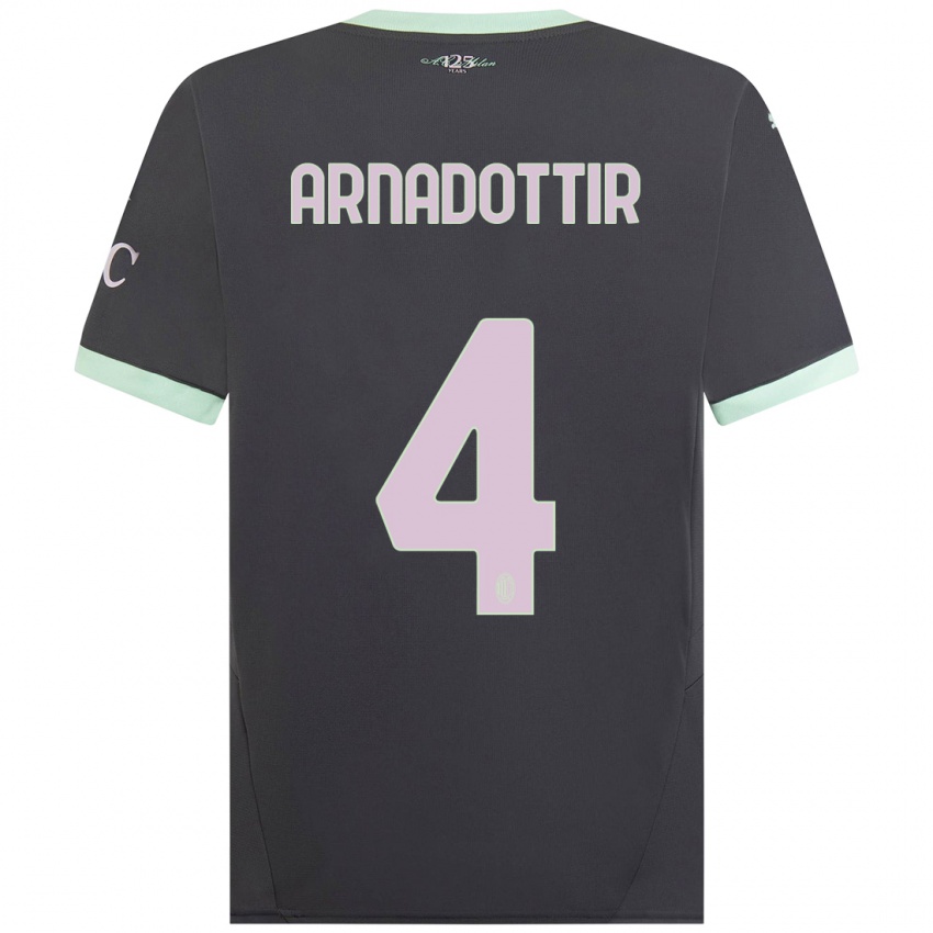 Kinder Guony Arnadottir #4 Grau Ausweichtrikot Trikot 2024/25 T-Shirt Österreich