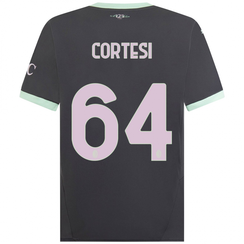 Kinder Selena Cortesi #64 Grau Ausweichtrikot Trikot 2024/25 T-Shirt Österreich