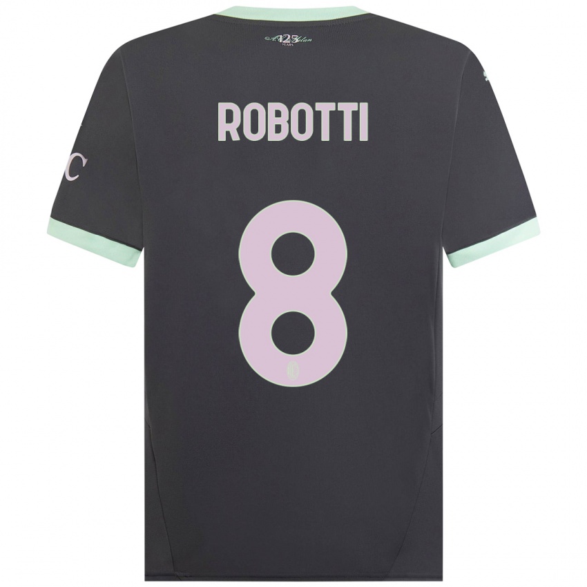 Kinder Giovanni Robotti #8 Grau Ausweichtrikot Trikot 2024/25 T-Shirt Österreich