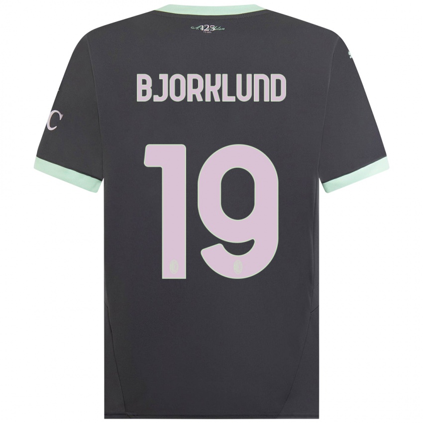 Kinder Lukas Bjorklund #19 Grau Ausweichtrikot Trikot 2024/25 T-Shirt Österreich