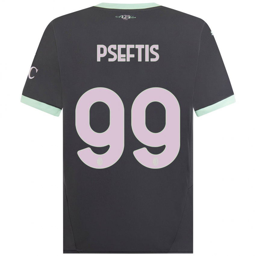 Kinder Fotios Pseftis #99 Grau Ausweichtrikot Trikot 2024/25 T-Shirt Österreich