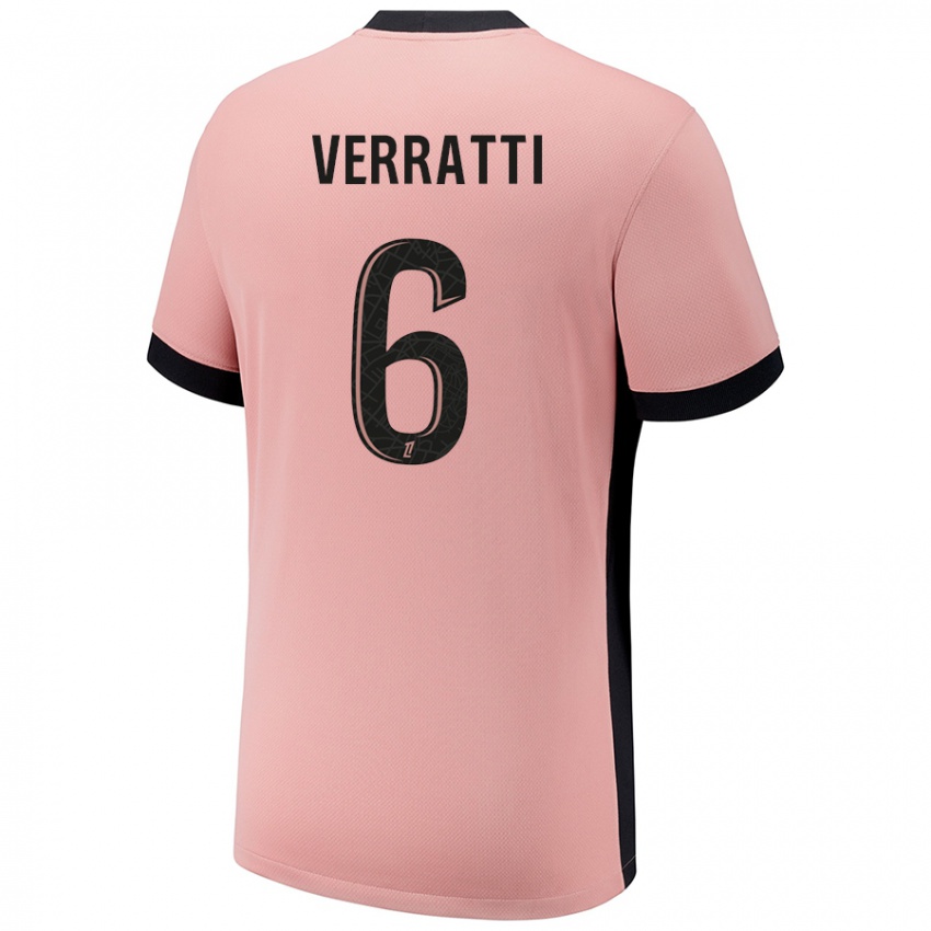 Kinder Marco Verratti #6 Rostros Ausweichtrikot Trikot 2024/25 T-Shirt Österreich