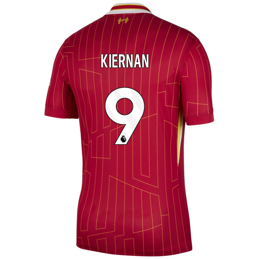 Herren Leanne Kiernan #9 Rot Gelb Weiß Heimtrikot Trikot 2024/25 T-Shirt Österreich