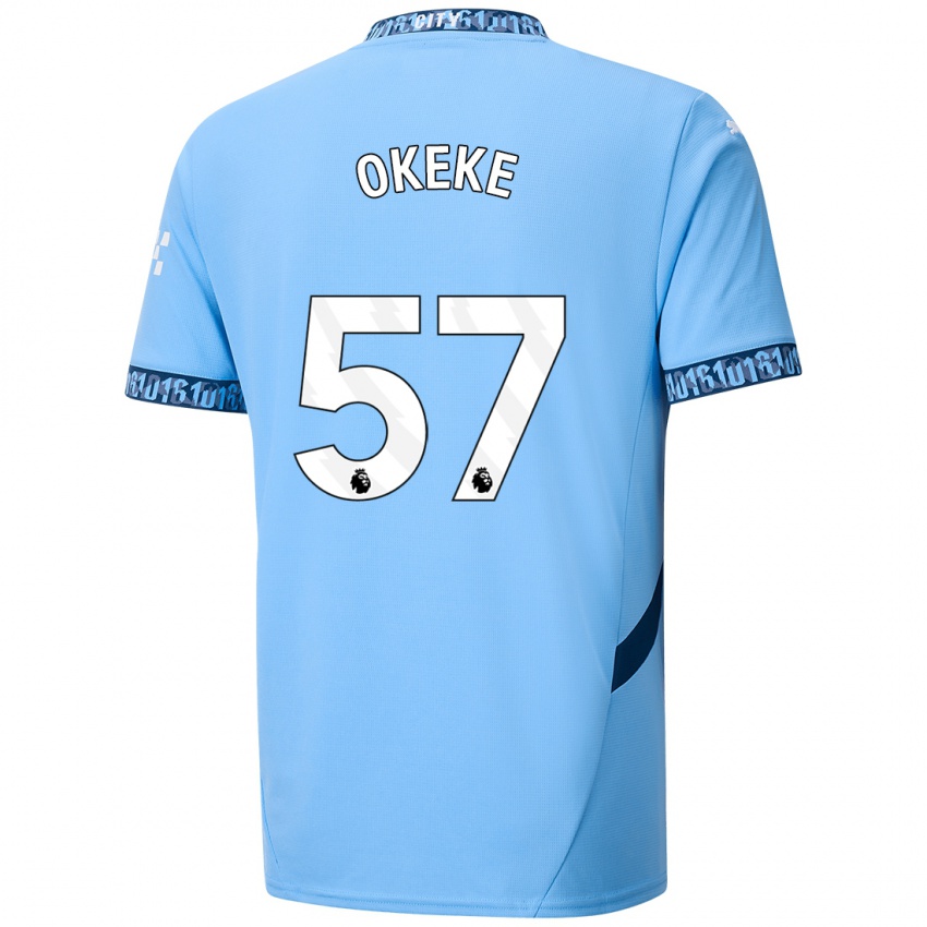 Herren Michael Okeke #57 Marineblau Heimtrikot Trikot 2024/25 T-Shirt Österreich