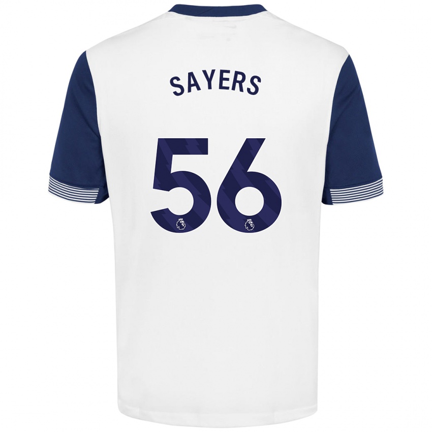 Herren Charlie Sayers #56 Weiß Blau Heimtrikot Trikot 2024/25 T-Shirt Österreich