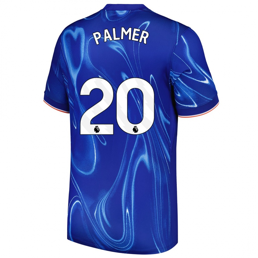 Herren Cole Palmer #20 Blau Weiß Heimtrikot Trikot 2024/25 T-Shirt Österreich