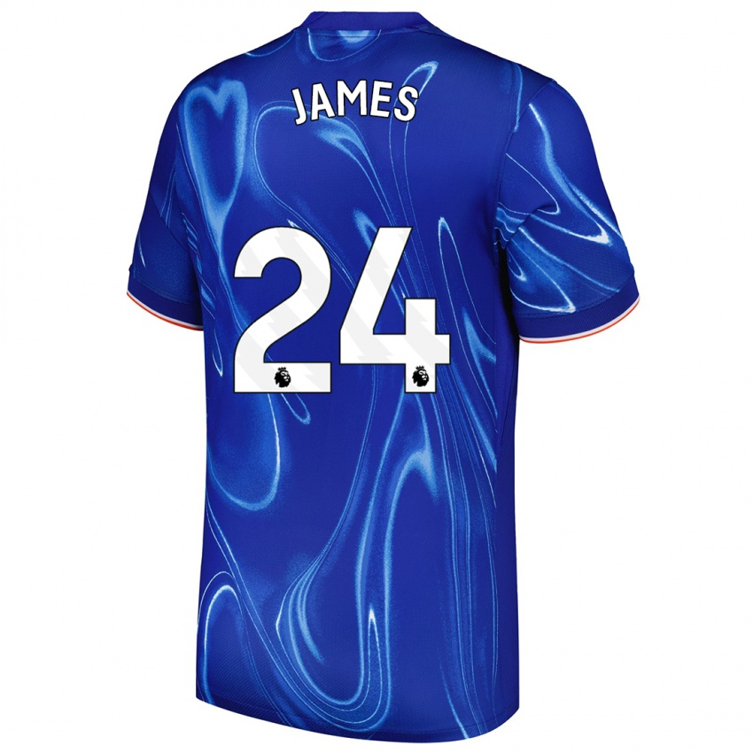 Herren Reece James #24 Blau Weiß Heimtrikot Trikot 2024/25 T-Shirt Österreich