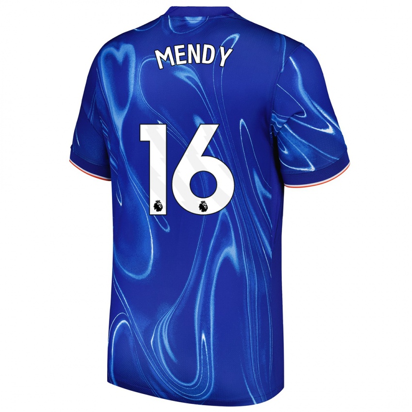 Herren Edouard Mendy #16 Blau Weiß Heimtrikot Trikot 2024/25 T-Shirt Österreich