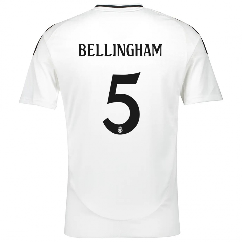 Herren Jude Bellingham #5 Weiß Heimtrikot Trikot 2024/25 T-Shirt Österreich