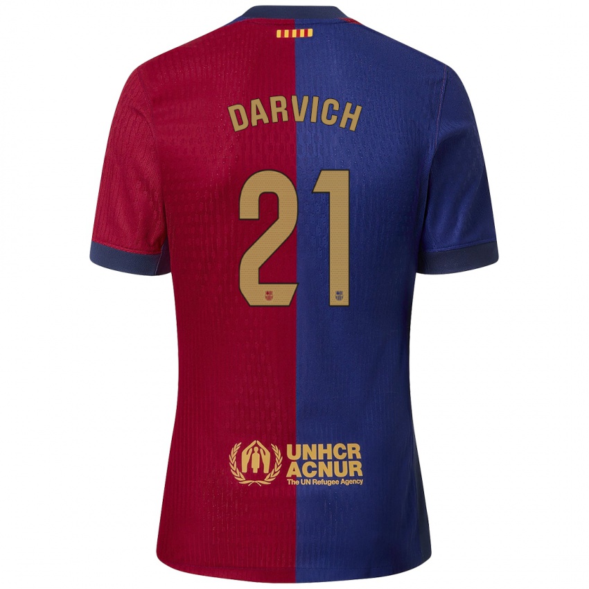 Herren Noah Darvich #21 Blau Rot Heimtrikot Trikot 2024/25 T-Shirt Österreich