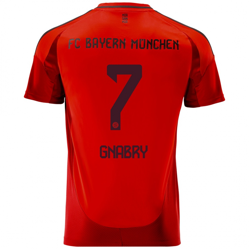 Herren Serge Gnabry #7 Rot Heimtrikot Trikot 2024/25 T-Shirt Österreich