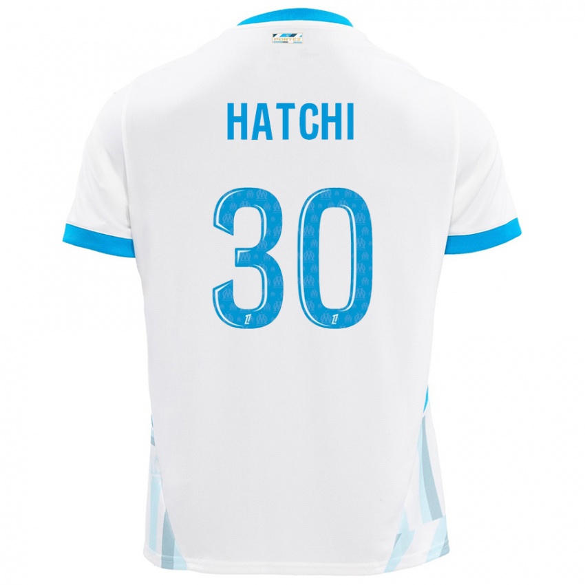 Herren Anaïs Hatchi #30 Weiß Himmelblau Heimtrikot Trikot 2024/25 T-Shirt Österreich