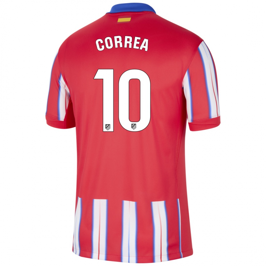 Herren Angel Correa #10 Rot Weiß Blau Heimtrikot Trikot 2024/25 T-Shirt Österreich