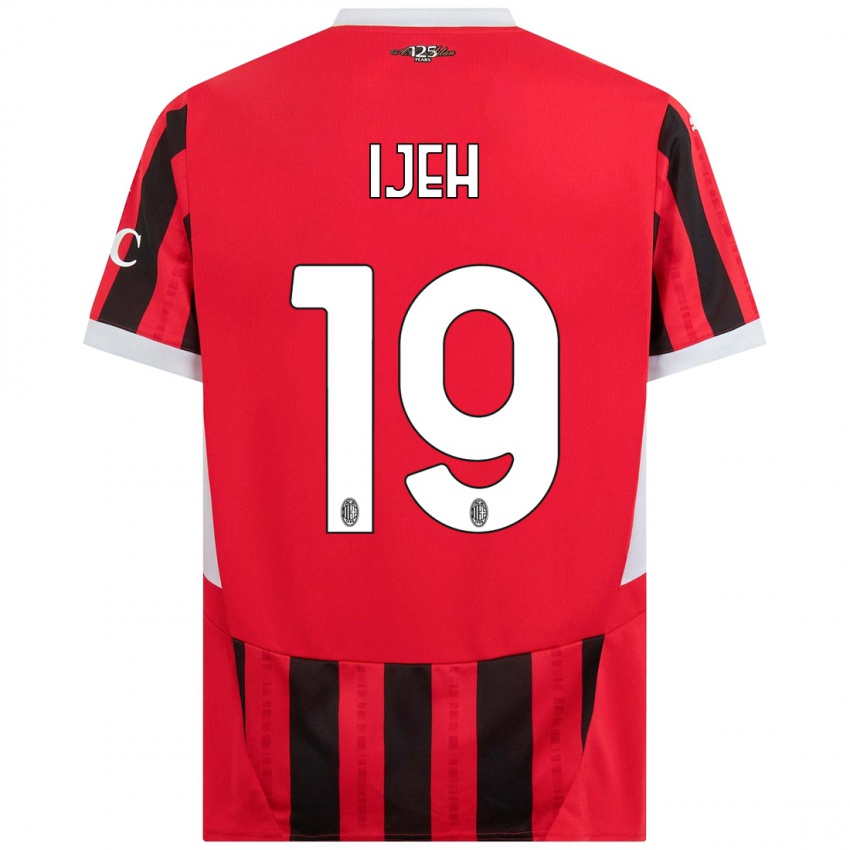 Herren Evelyn Ijeh #19 Rot Schwarz Heimtrikot Trikot 2024/25 T-Shirt Österreich