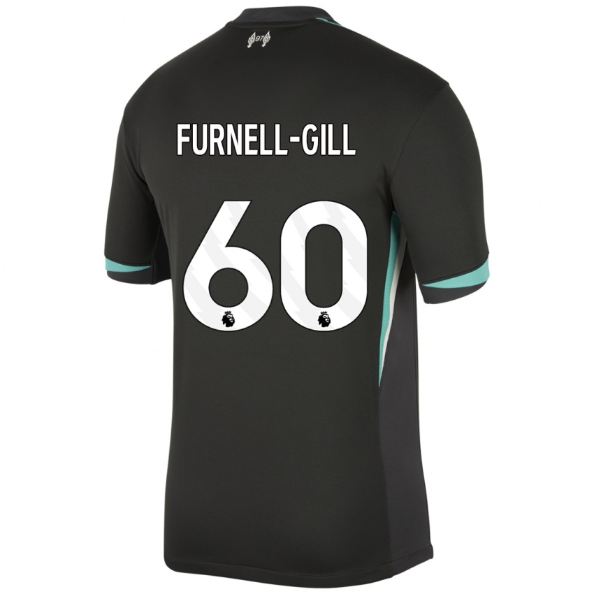 Herren Luca Furnell-Gill #60 Schwarz Anthrazitweiß Auswärtstrikot Trikot 2024/25 T-Shirt Österreich