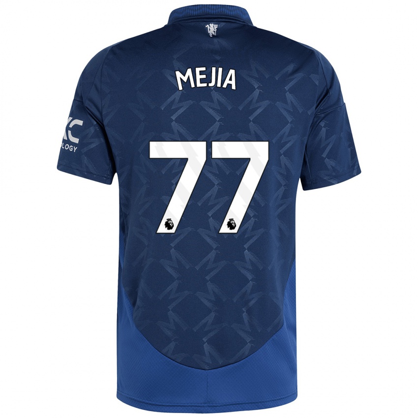 Herren Mateo Mejia #77 Indigo Auswärtstrikot Trikot 2024/25 T-Shirt Österreich