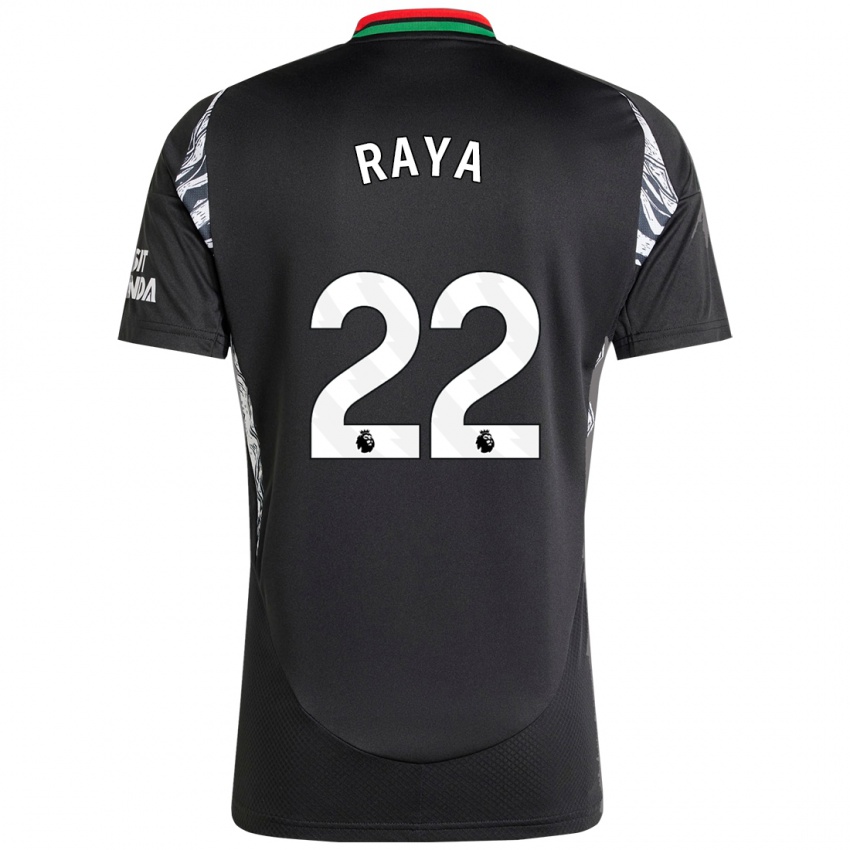 Herren David Raya #22 Schwarz Auswärtstrikot Trikot 2024/25 T-Shirt Österreich