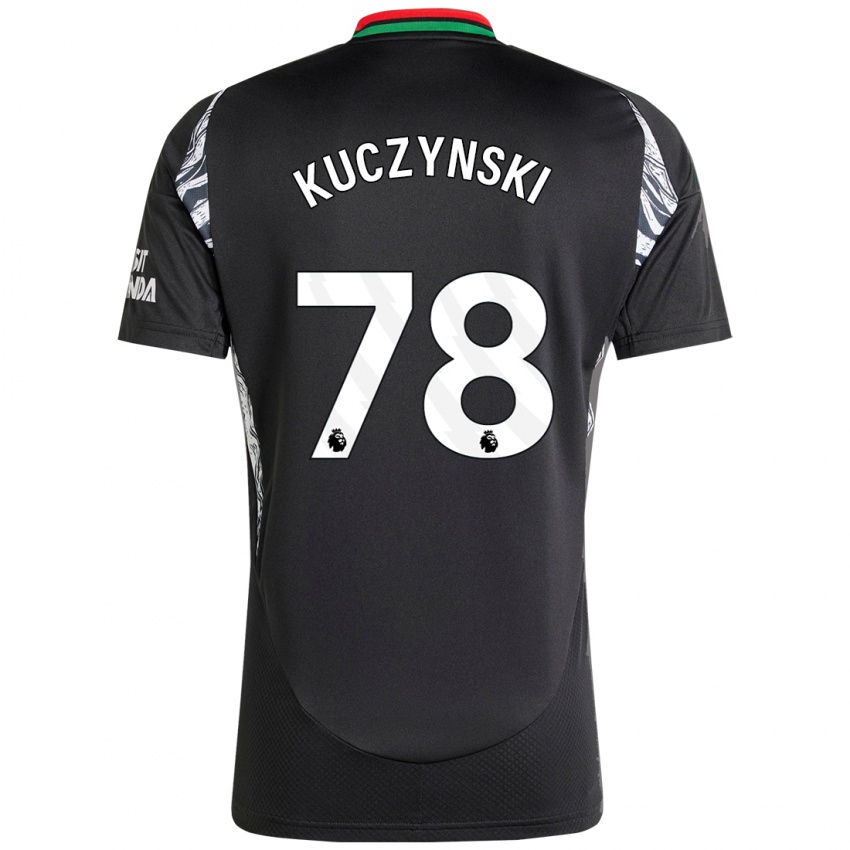 Herren Max Kuczynski #78 Schwarz Auswärtstrikot Trikot 2024/25 T-Shirt Österreich