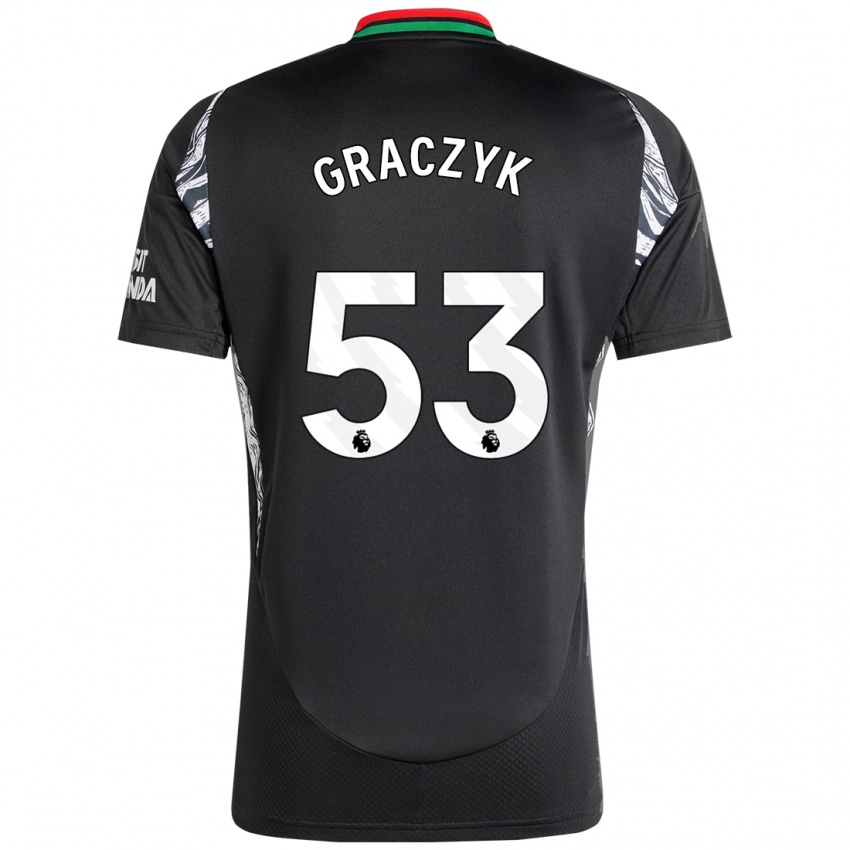 Herren Hubert Graczyk #53 Schwarz Auswärtstrikot Trikot 2024/25 T-Shirt Österreich