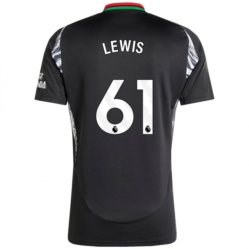 Herren George Lewis #61 Schwarz Auswärtstrikot Trikot 2024/25 T-Shirt Österreich