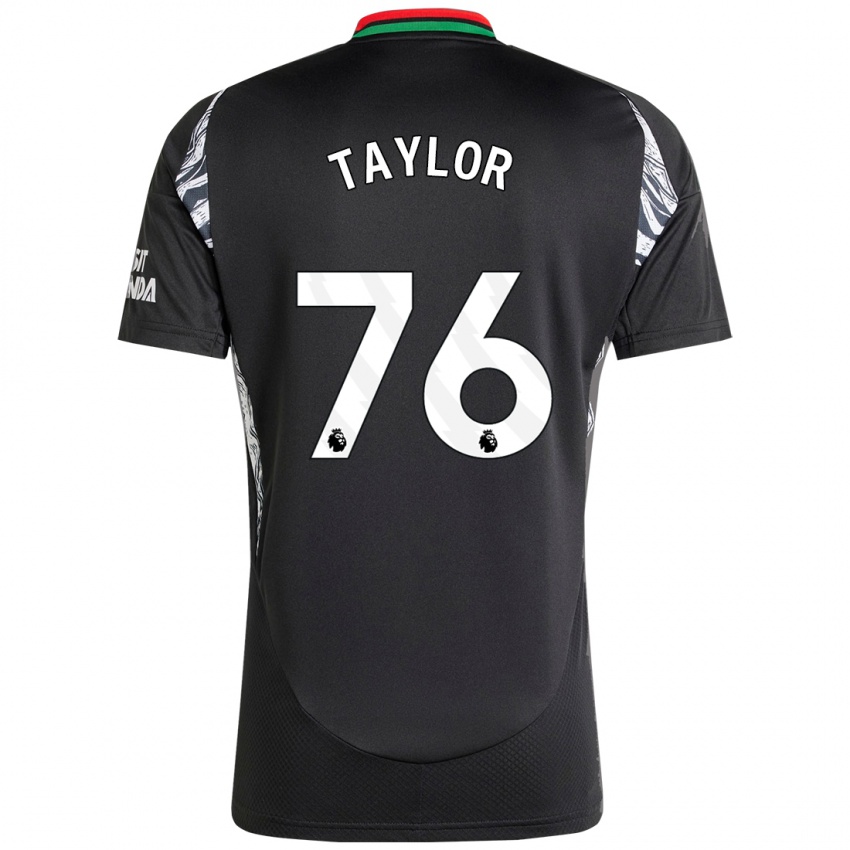 Herren Kido Taylor Hart #76 Schwarz Auswärtstrikot Trikot 2024/25 T-Shirt Österreich