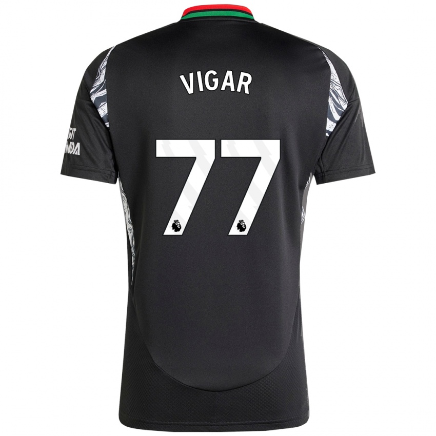 Herren Billy Vigar #77 Schwarz Auswärtstrikot Trikot 2024/25 T-Shirt Österreich