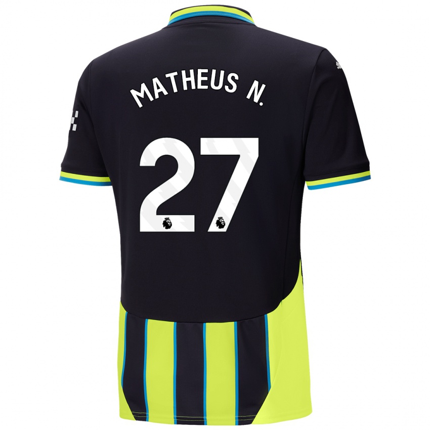 Herren Matheus Nunes #27 Blaugelb Auswärtstrikot Trikot 2024/25 T-Shirt Österreich