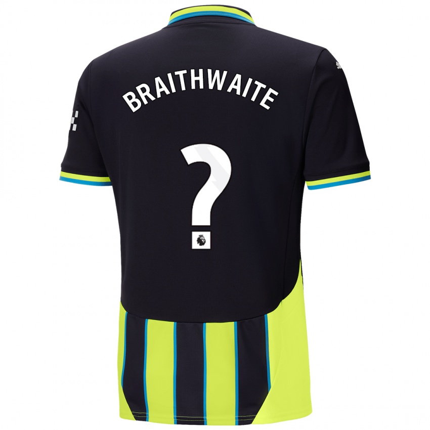 Herren Kaden Braithwaite #0 Blaugelb Auswärtstrikot Trikot 2024/25 T-Shirt Österreich