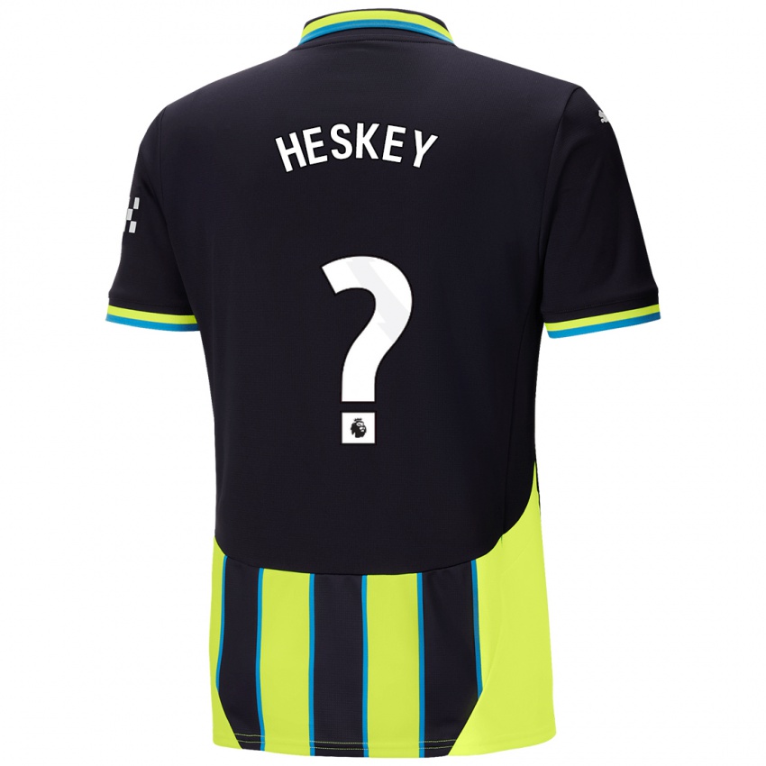 Herren Reigan Heskey #0 Blaugelb Auswärtstrikot Trikot 2024/25 T-Shirt Österreich