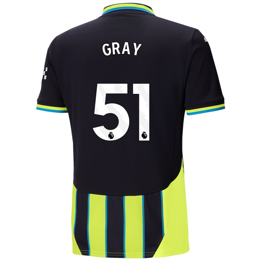 Herren Charlie Gray #51 Blaugelb Auswärtstrikot Trikot 2024/25 T-Shirt Österreich