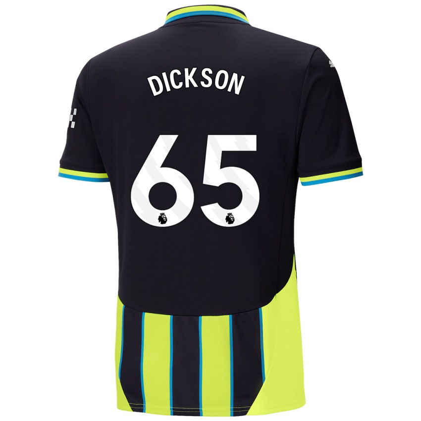 Herren Will Dickson #65 Blaugelb Auswärtstrikot Trikot 2024/25 T-Shirt Österreich