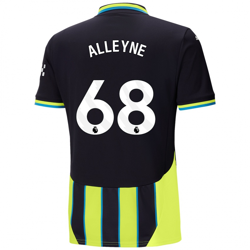 Herren Max Alleyne #68 Blaugelb Auswärtstrikot Trikot 2024/25 T-Shirt Österreich