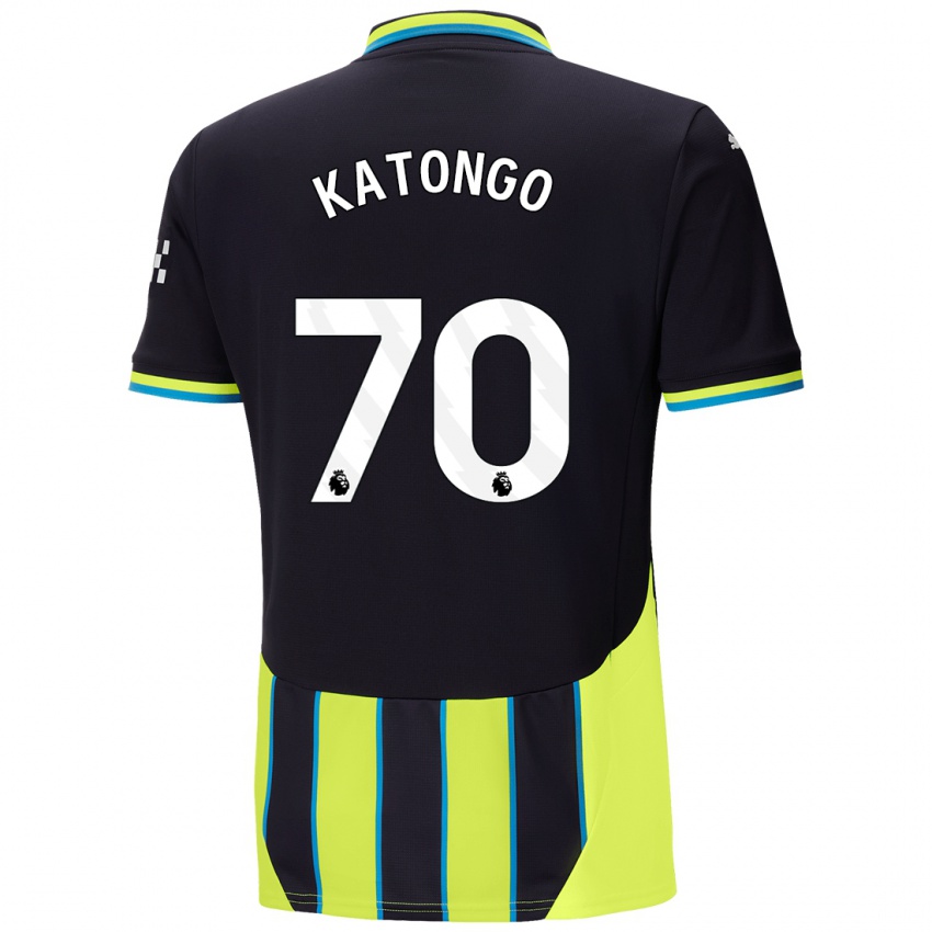 Herren Jadel Katongo #70 Blaugelb Auswärtstrikot Trikot 2024/25 T-Shirt Österreich