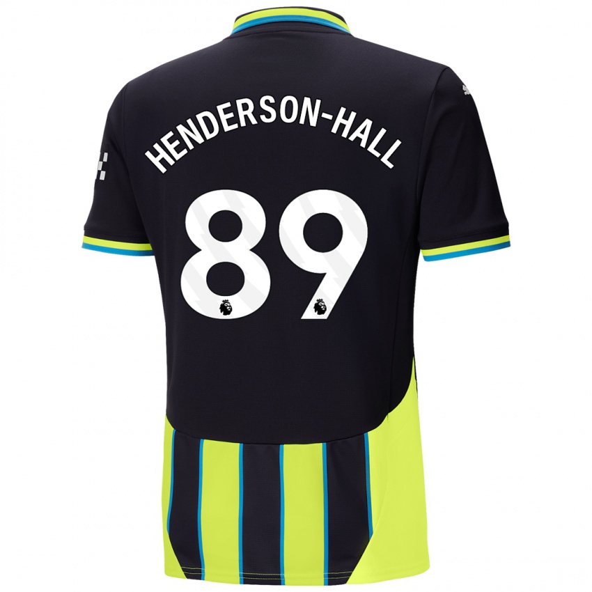 Herren Matty Henderson-Hall #89 Blaugelb Auswärtstrikot Trikot 2024/25 T-Shirt Österreich