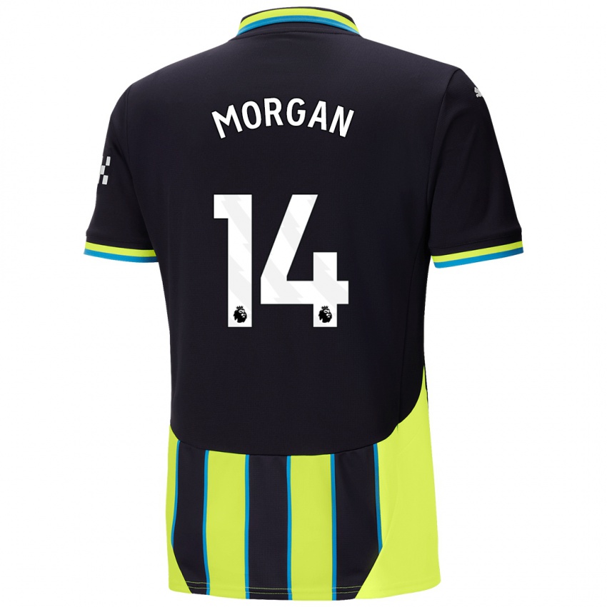 Herren Esme Morgan #14 Blaugelb Auswärtstrikot Trikot 2024/25 T-Shirt Österreich