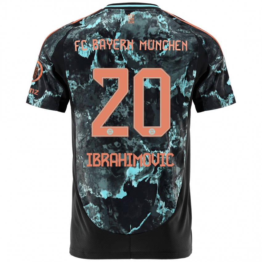 Herren Arijon Ibrahimovic #20 Schwarz Auswärtstrikot Trikot 2024/25 T-Shirt Österreich