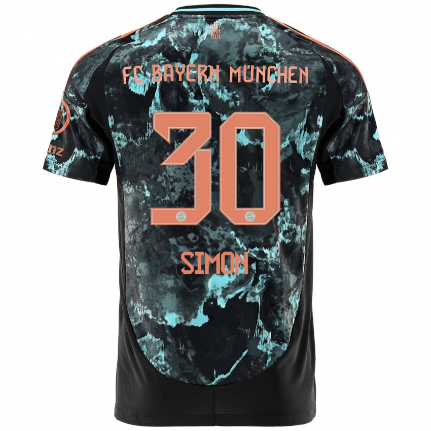 Herren Carolin Simon #30 Schwarz Auswärtstrikot Trikot 2024/25 T-Shirt Österreich