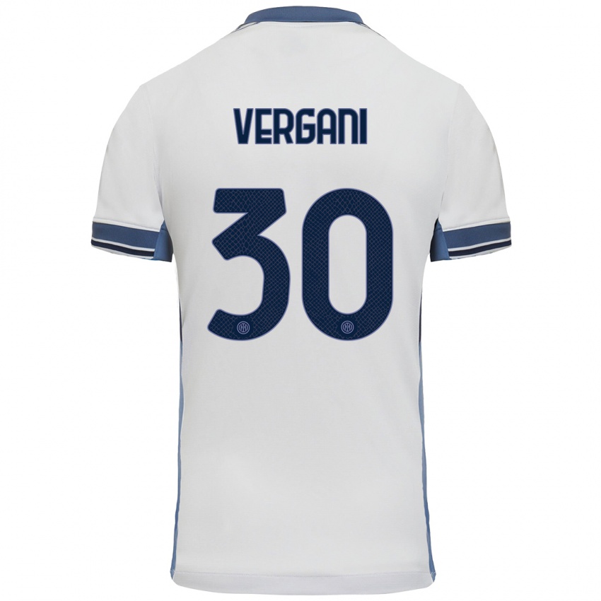 Herren Bianca Vergani #30 Weißgrau Auswärtstrikot Trikot 2024/25 T-Shirt Österreich