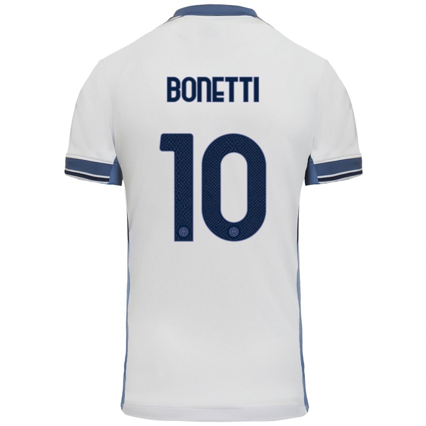 Herren Tatiana Bonetti #10 Weißgrau Auswärtstrikot Trikot 2024/25 T-Shirt Österreich