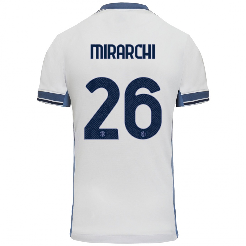 Herren Mattia Mirarchi #26 Weißgrau Auswärtstrikot Trikot 2024/25 T-Shirt Österreich